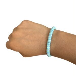 3 FOR $20 HANDCRAFTED Blue and Green Clay Beaded Bracelet